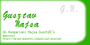 gusztav majsa business card